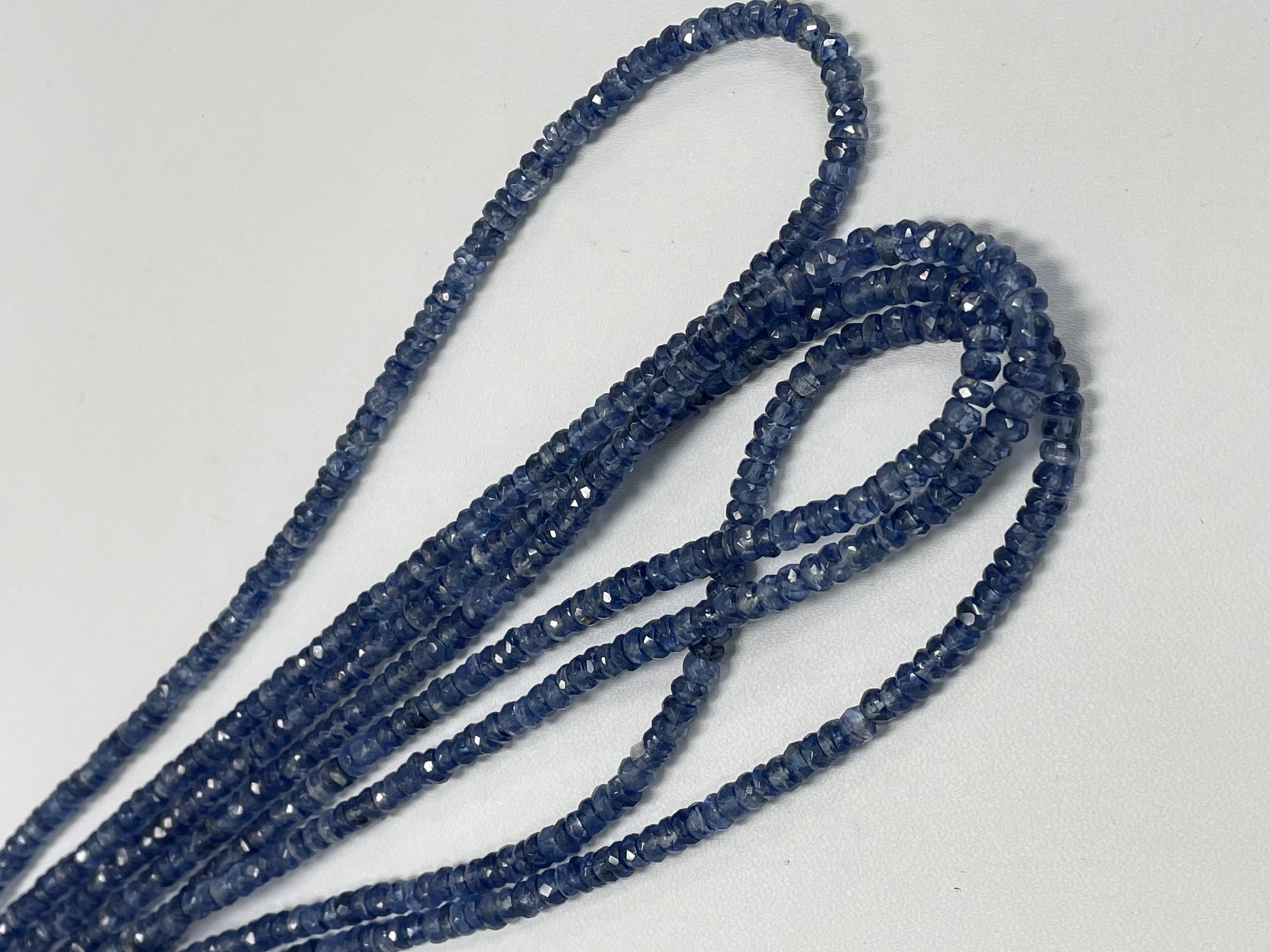 Blue Kyanite Rondelle Faceted
