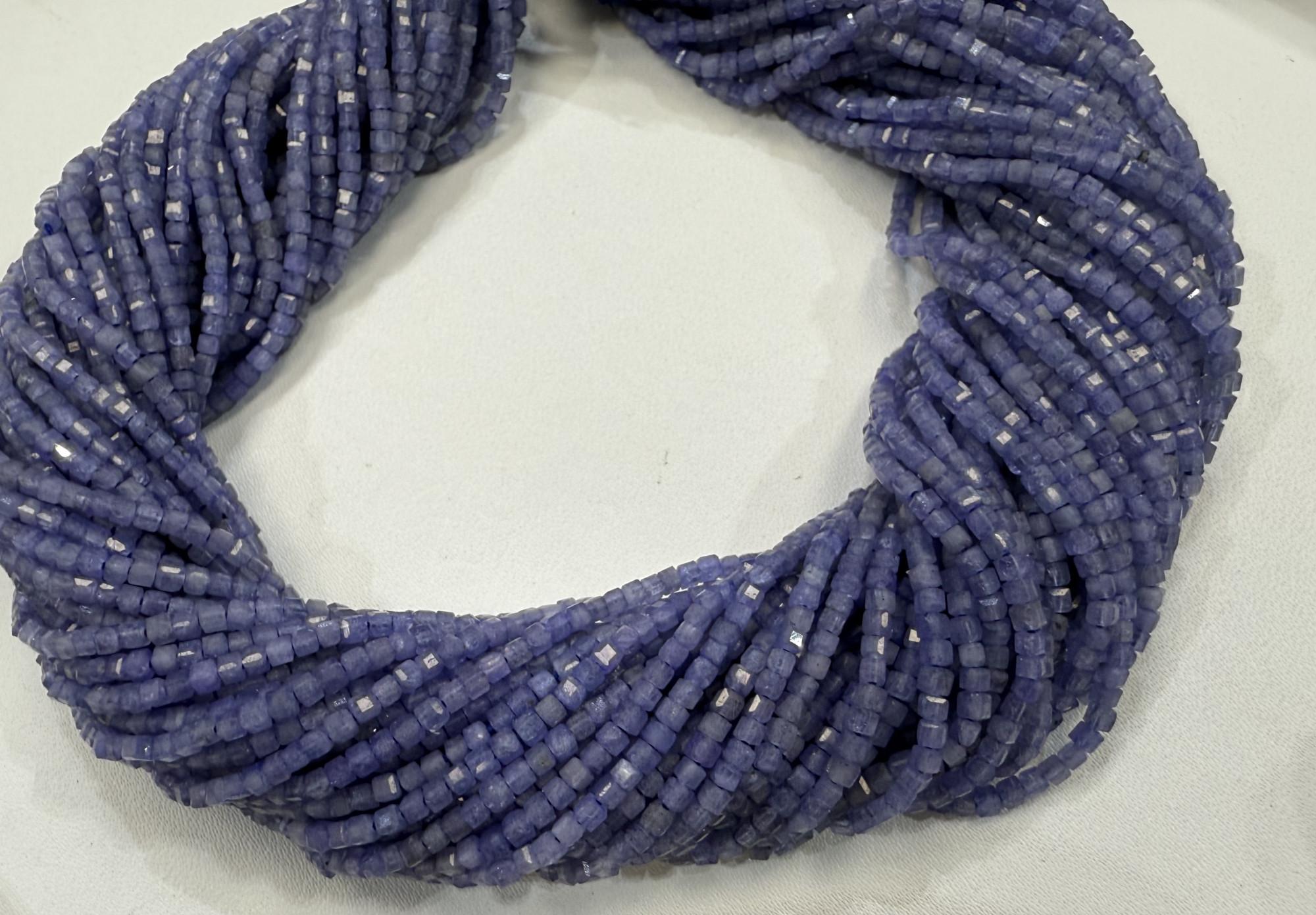 Tanzanite Cubes Faceted