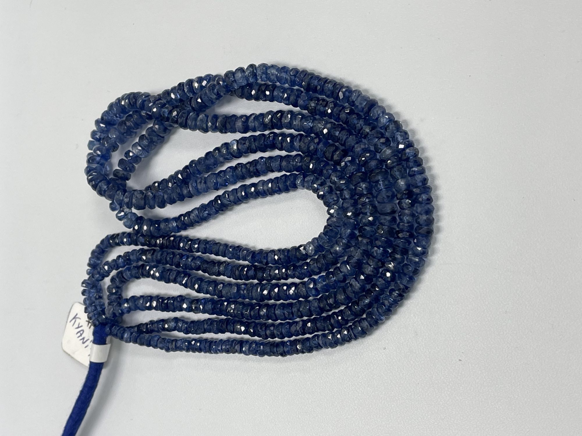 Blue Kyanite Rondelle Faceted