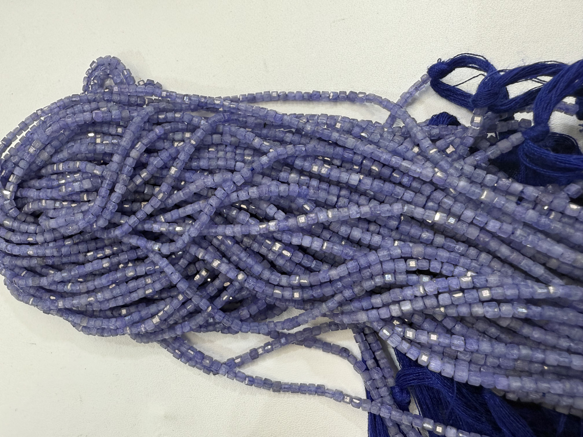 Tanzanite Cubes Faceted