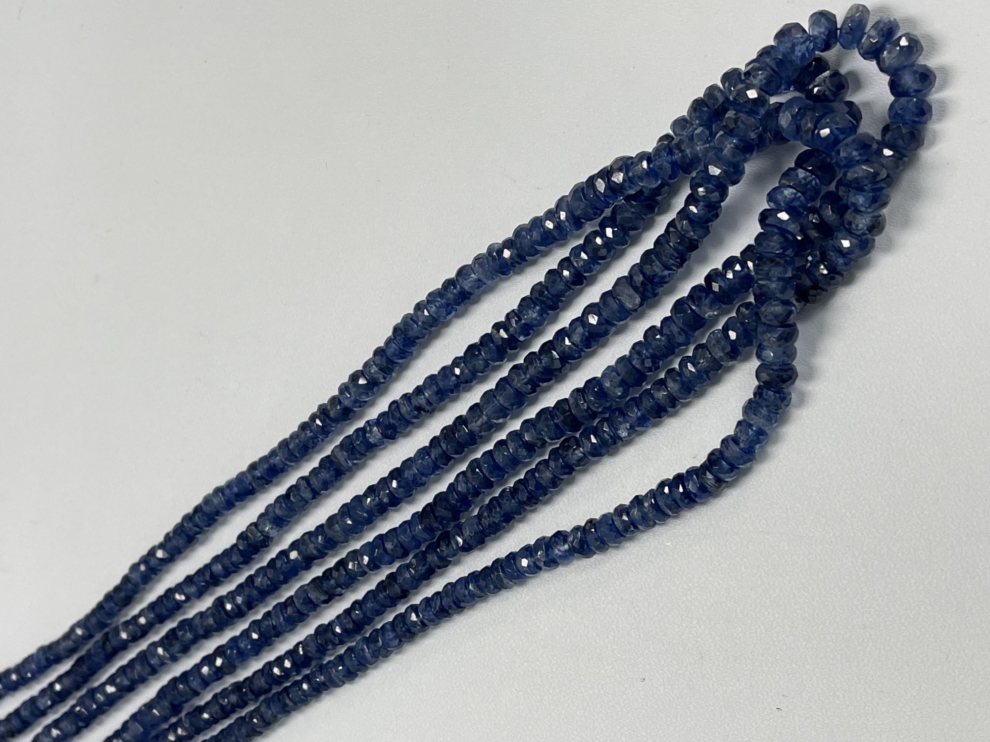 Blue Kyanite Rondelle Faceted