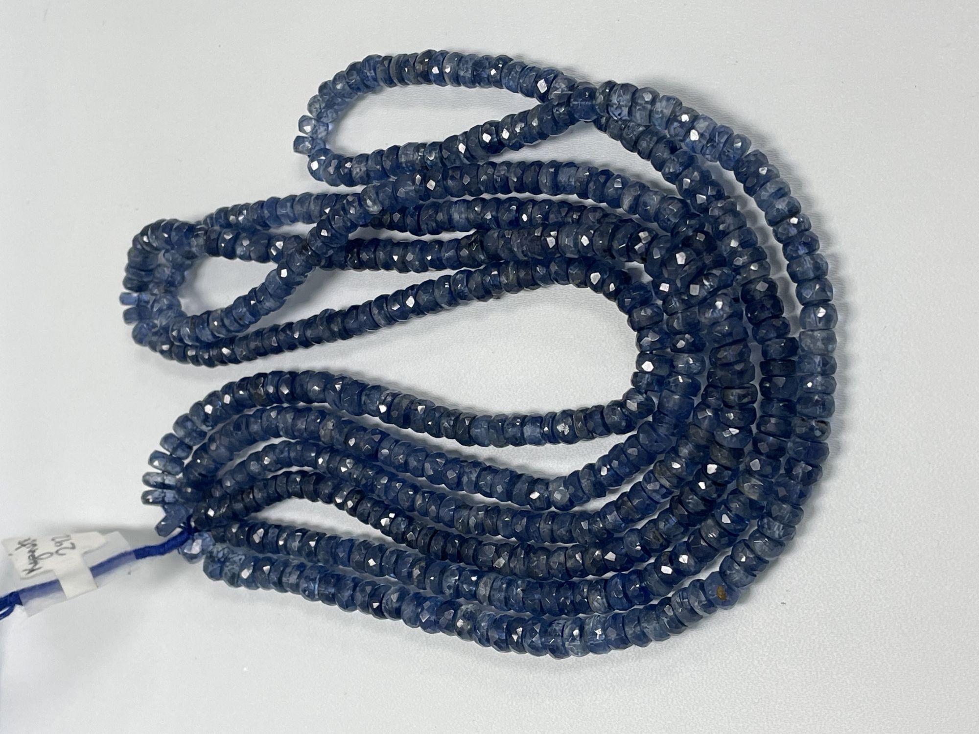 Blue Kyanite Rondelle Faceted