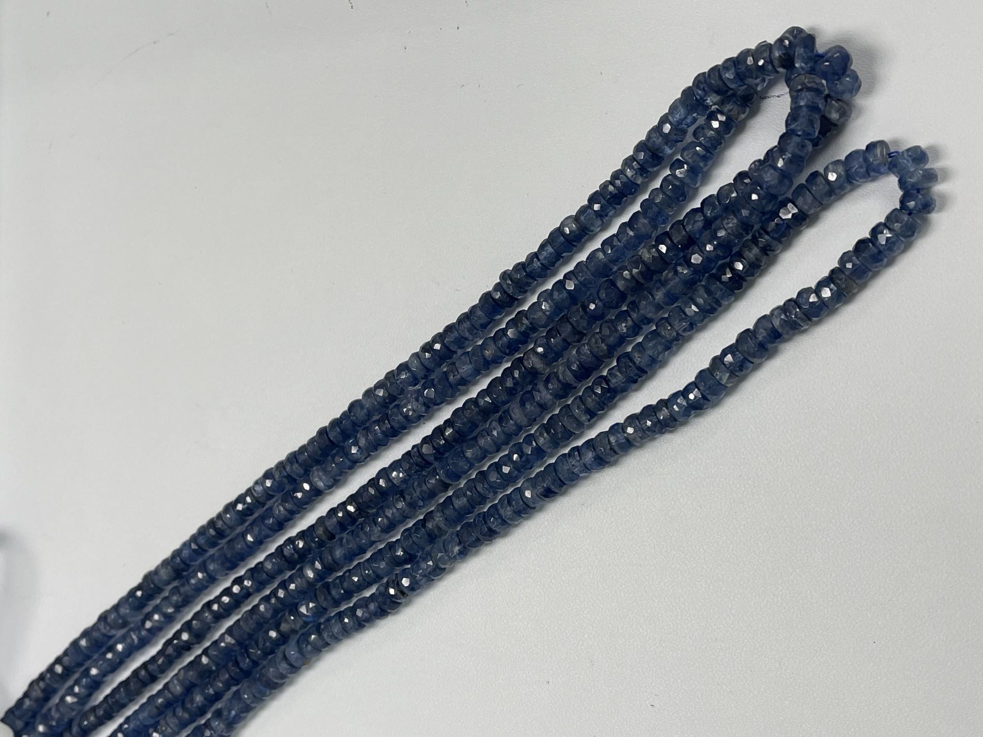 Blue Kyanite Rondelle Faceted