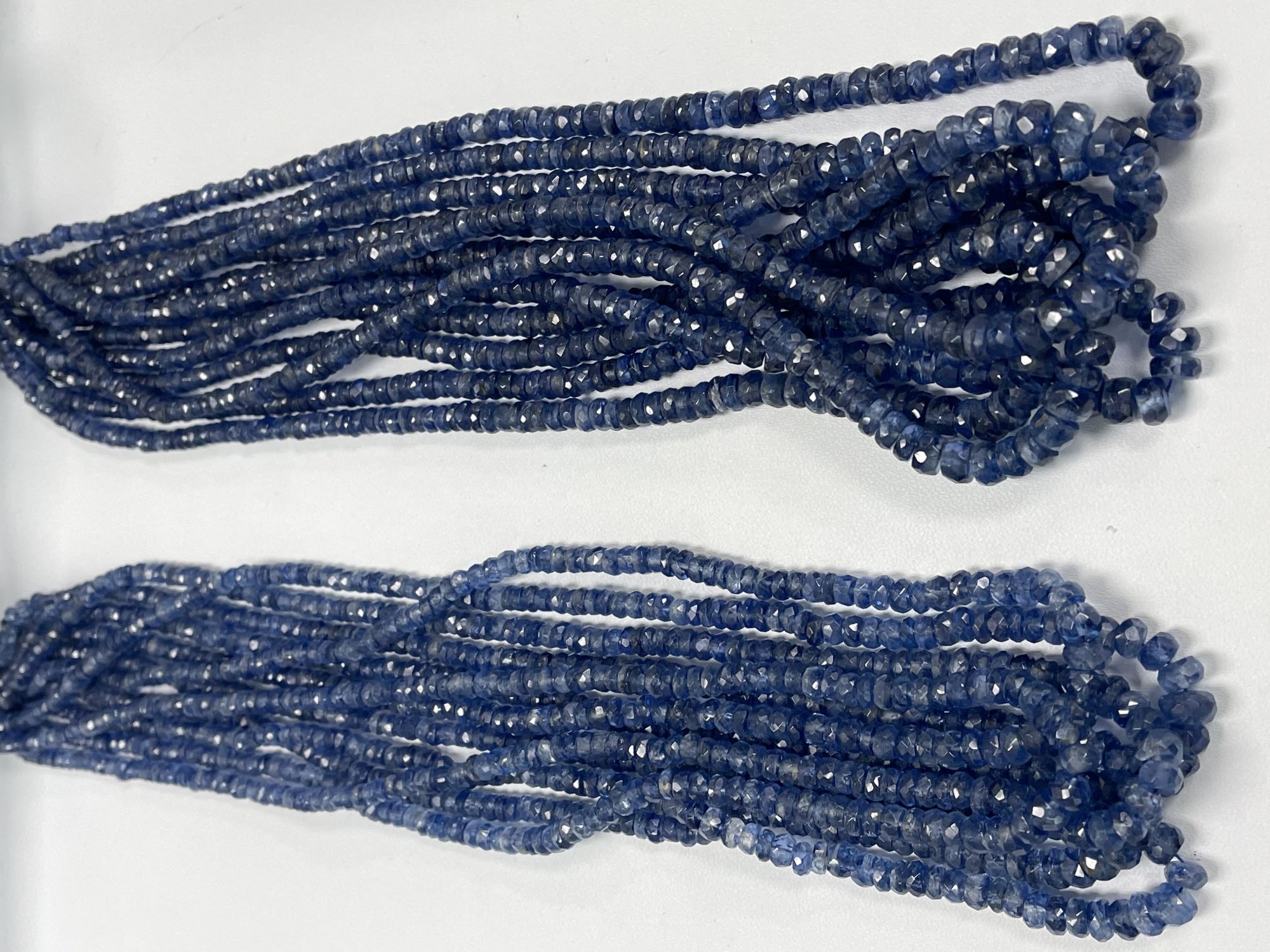 Blue Kyanite Rondelle Faceted