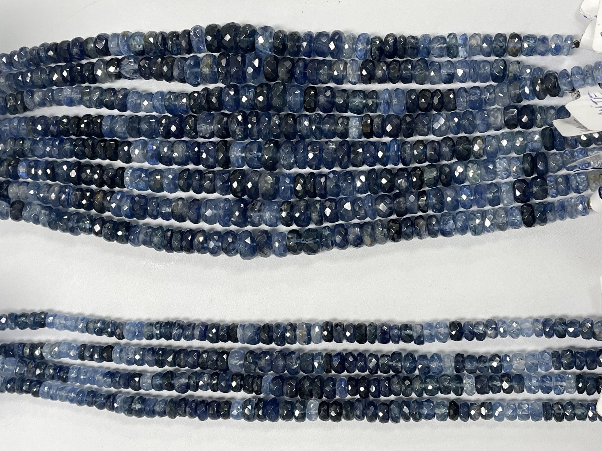 Blue Kyanite Rondelle Faceted