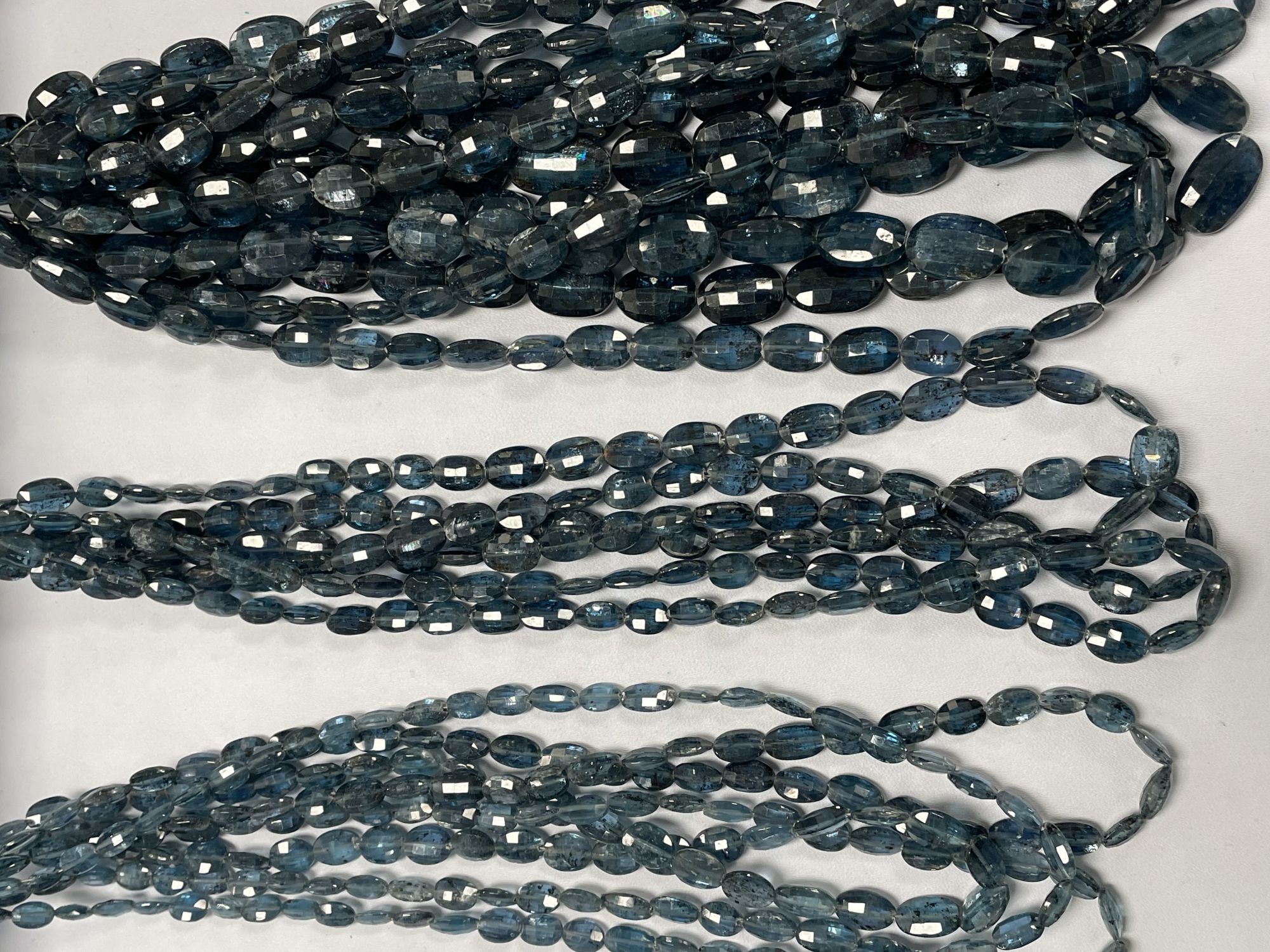 Teal Kyanite Oval Checker Board Cut Faceted