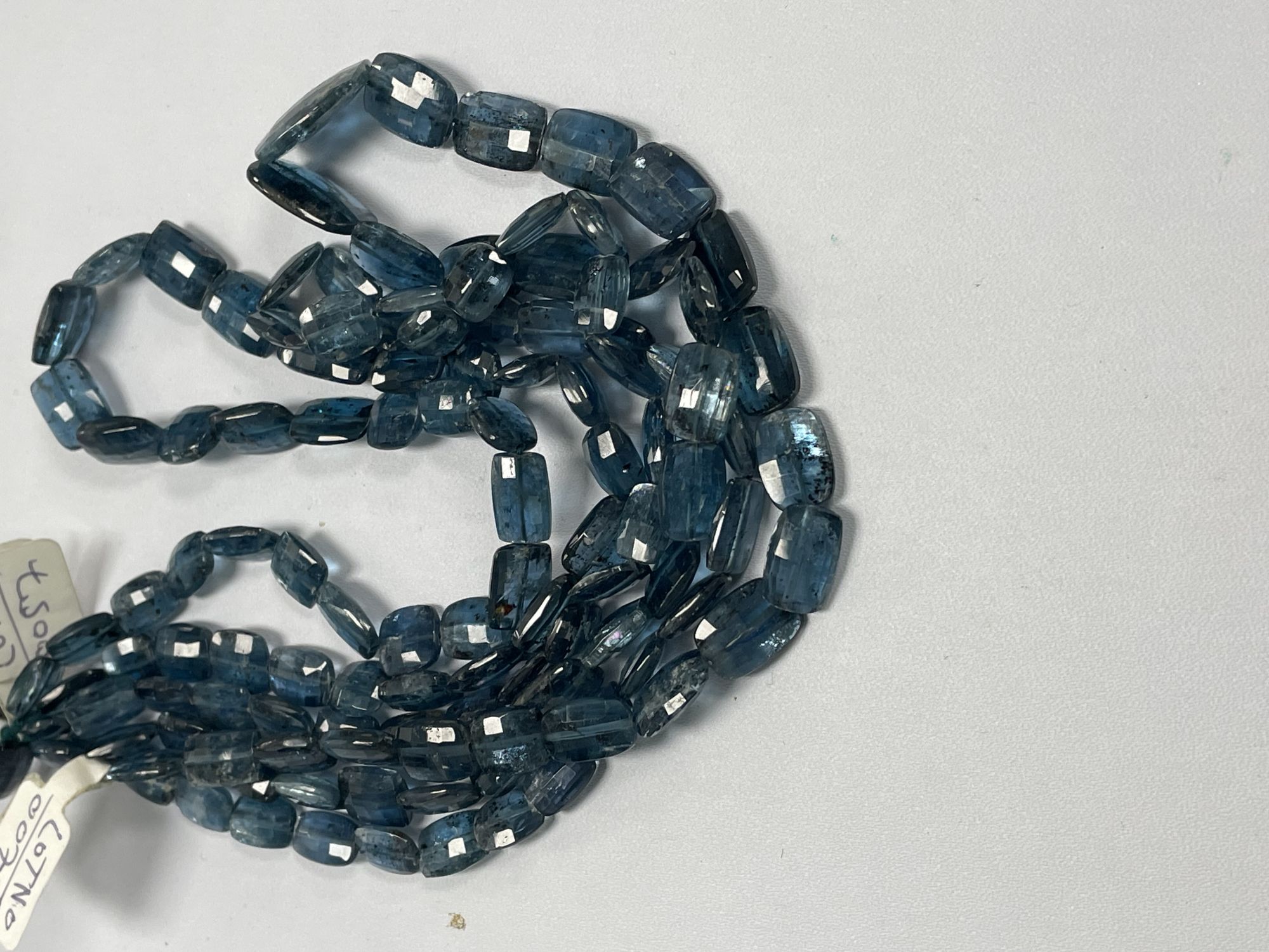 Teal Kyanite Rectangle Checker Board Cut Faceted