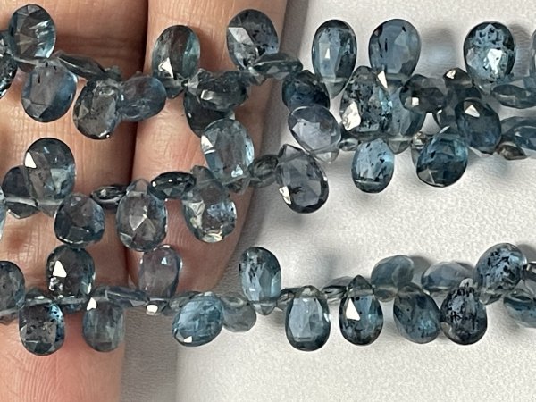 Teal Kyanite Pear Faceted