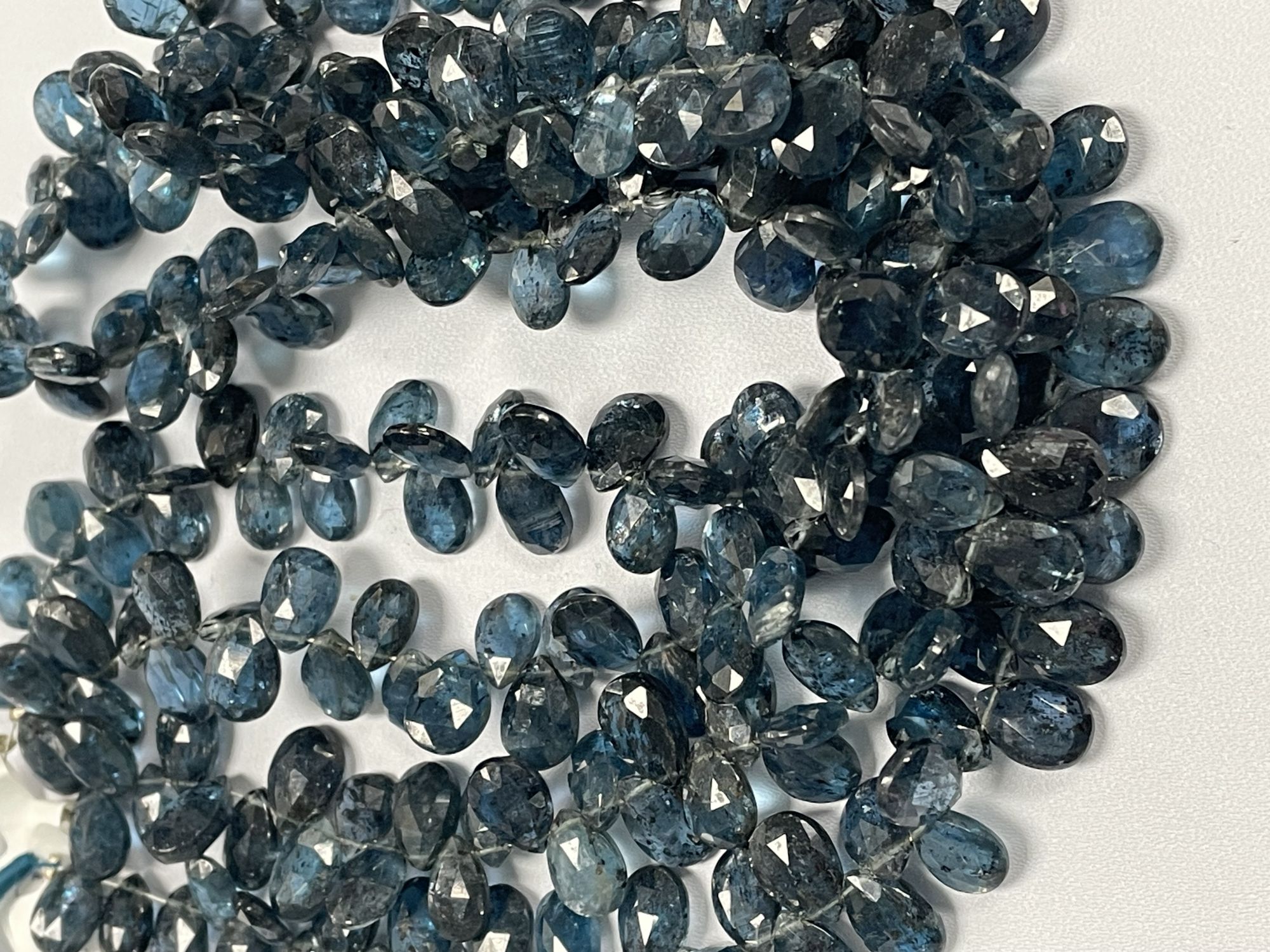 Teal Kyanite Pear Faceted