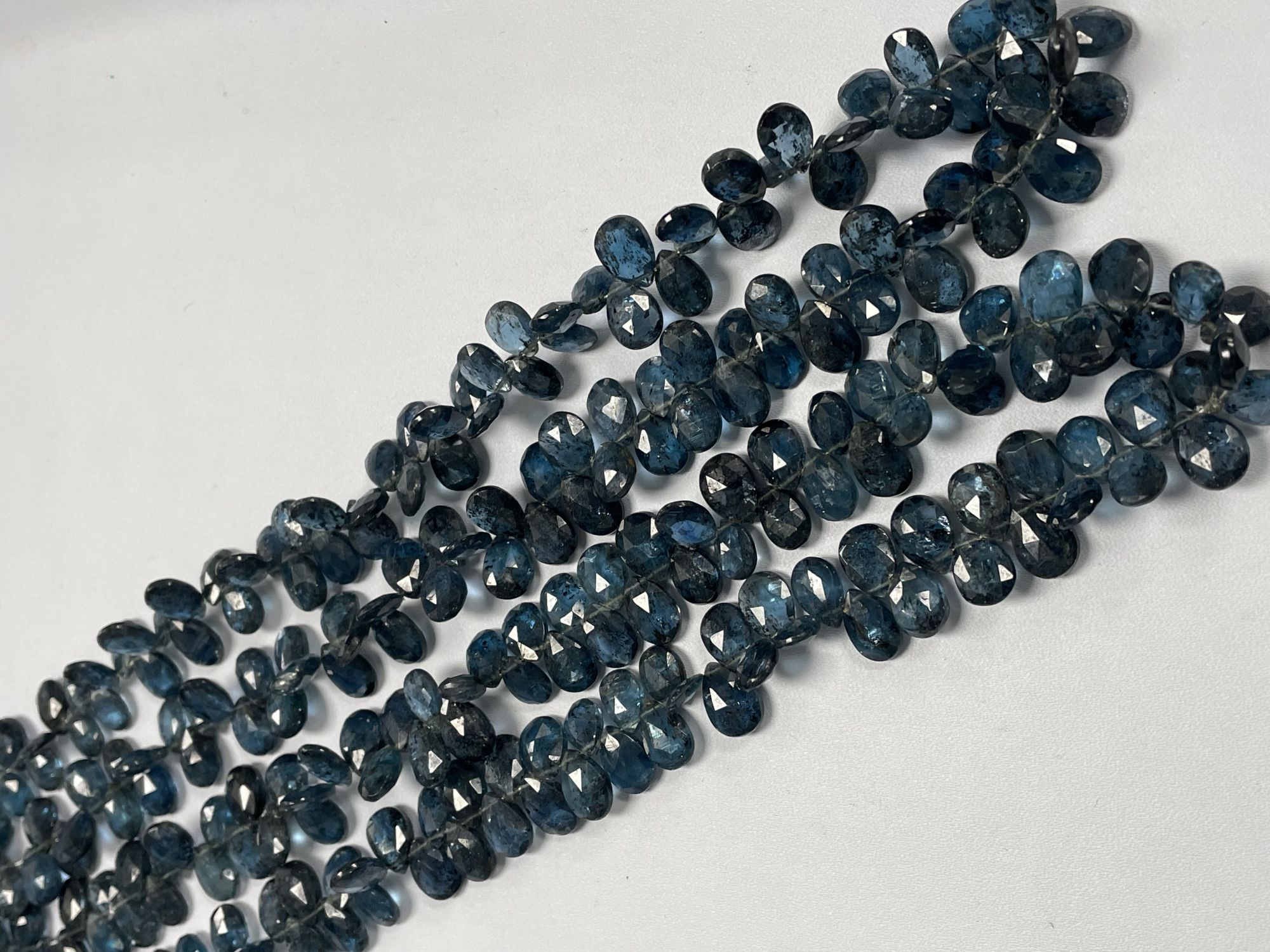 Teal Kyanite Pear Faceted