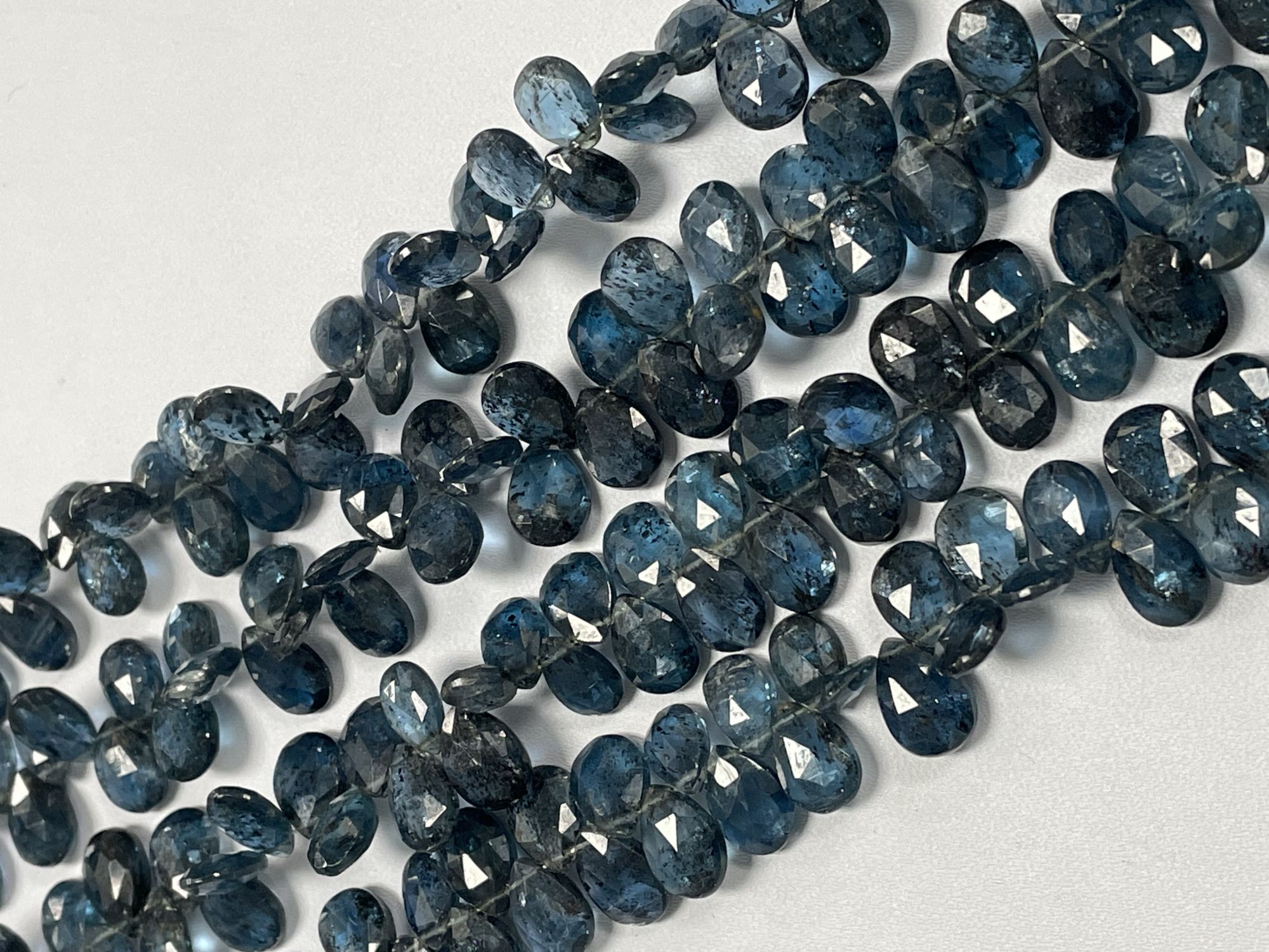 Teal Kyanite Pear Faceted