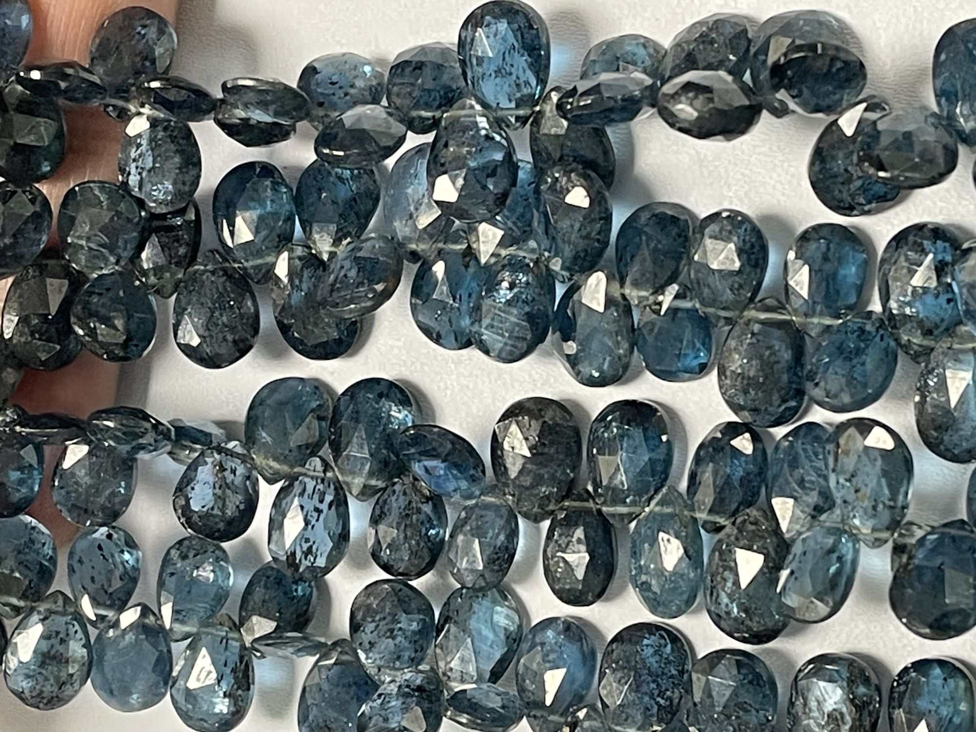 Teal Kyanite Pear Faceted