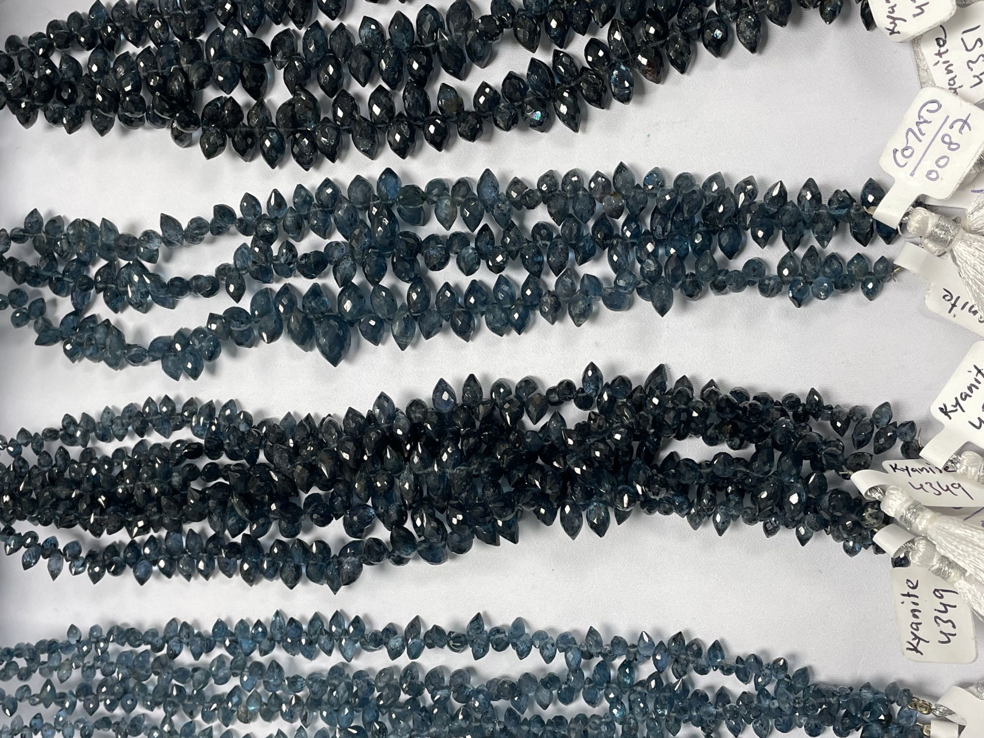 Teal Kyanite Puff Marquise Faceted