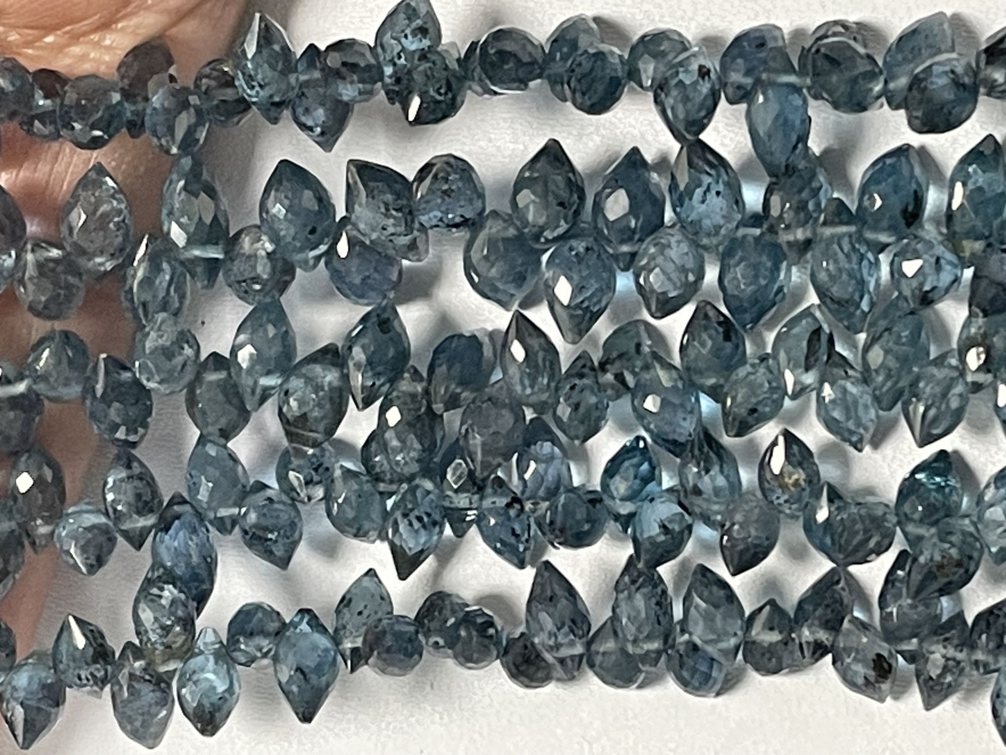 Teal Kyanite Puff Marquise Faceted