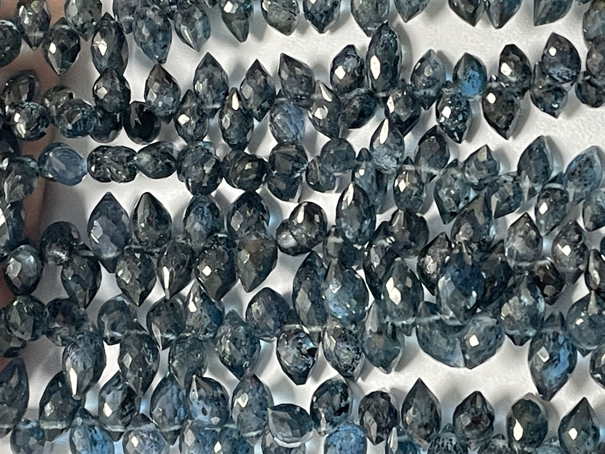 Teal Kyanite Puff Marquise Faceted