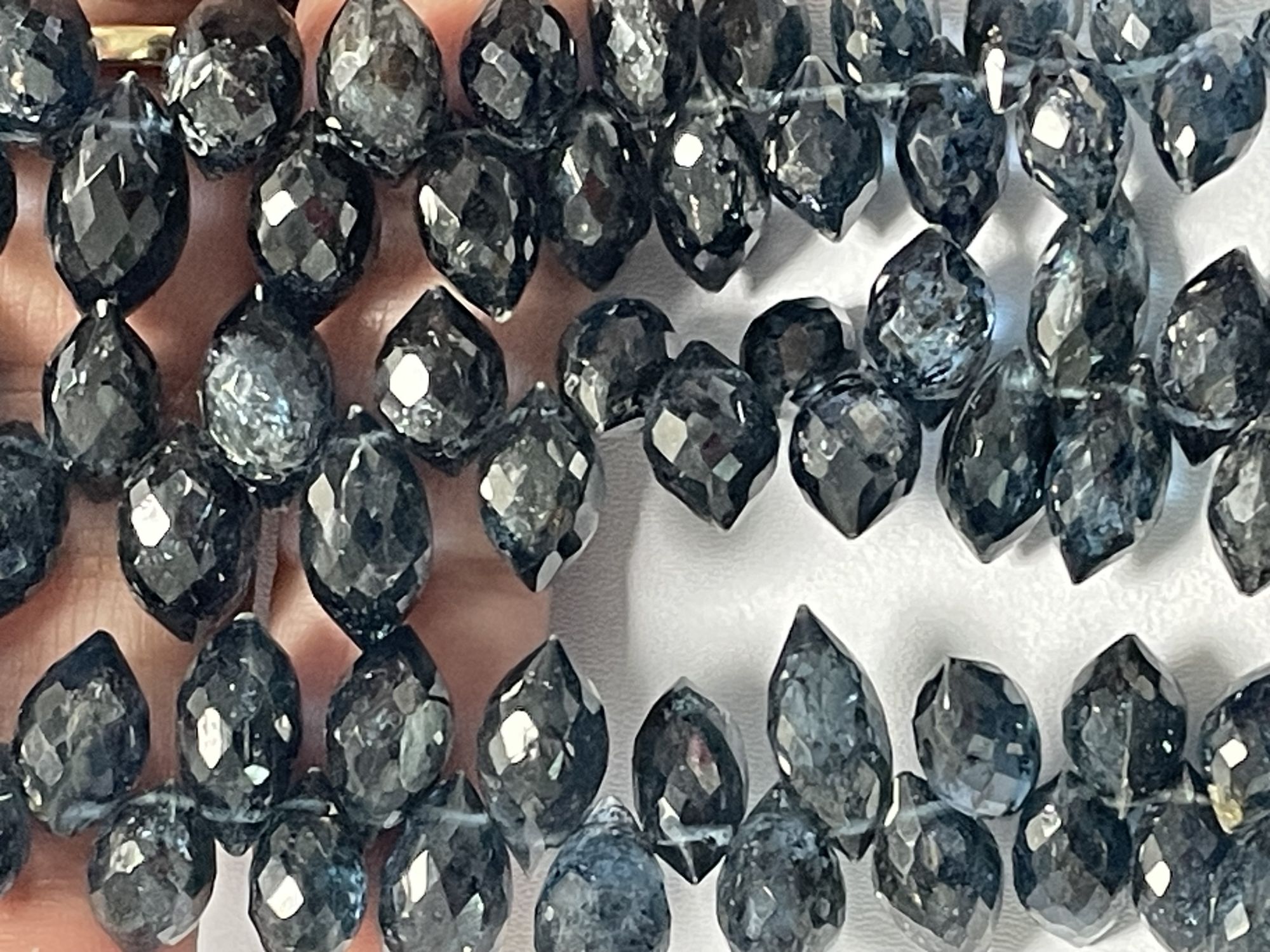 Teal Kyanite Puff Marquise Faceted