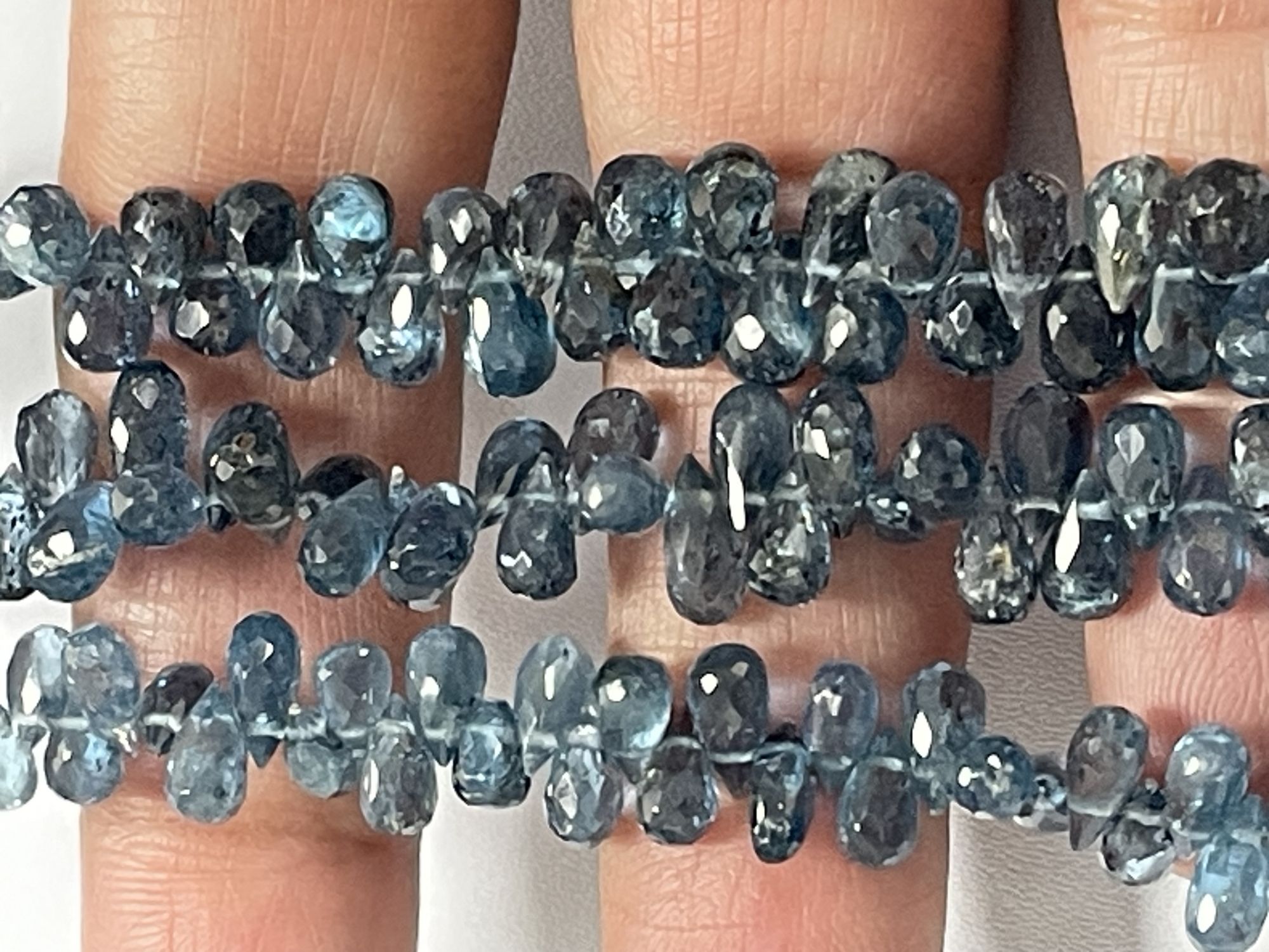 Teal Kyanite Drop Faceted