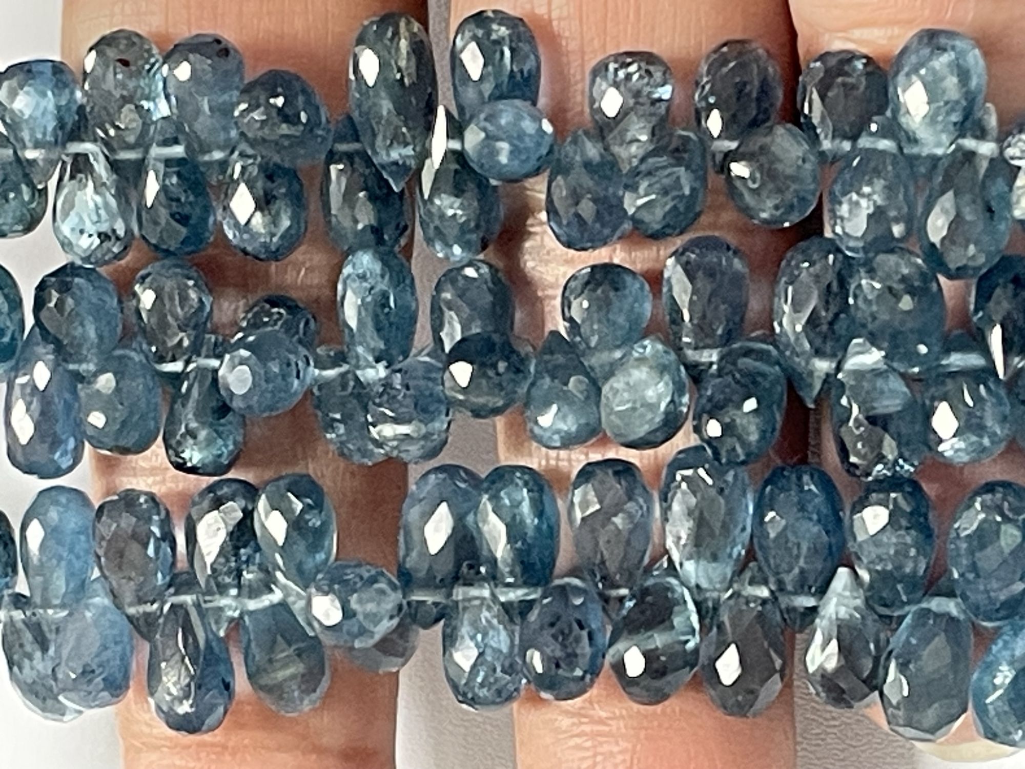 Teal Kyanite Drop Faceted