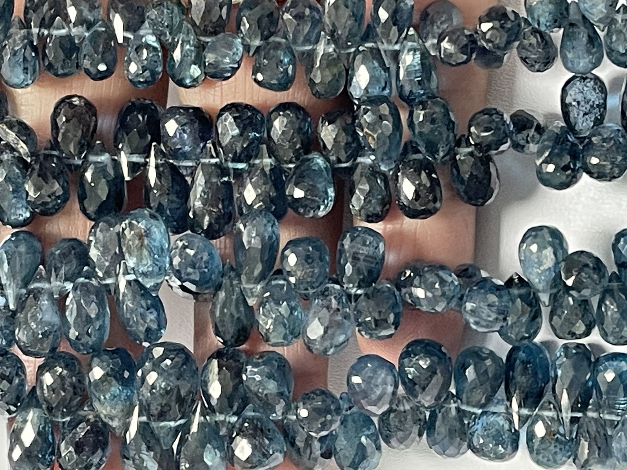 Teal Kyanite Drop Faceted