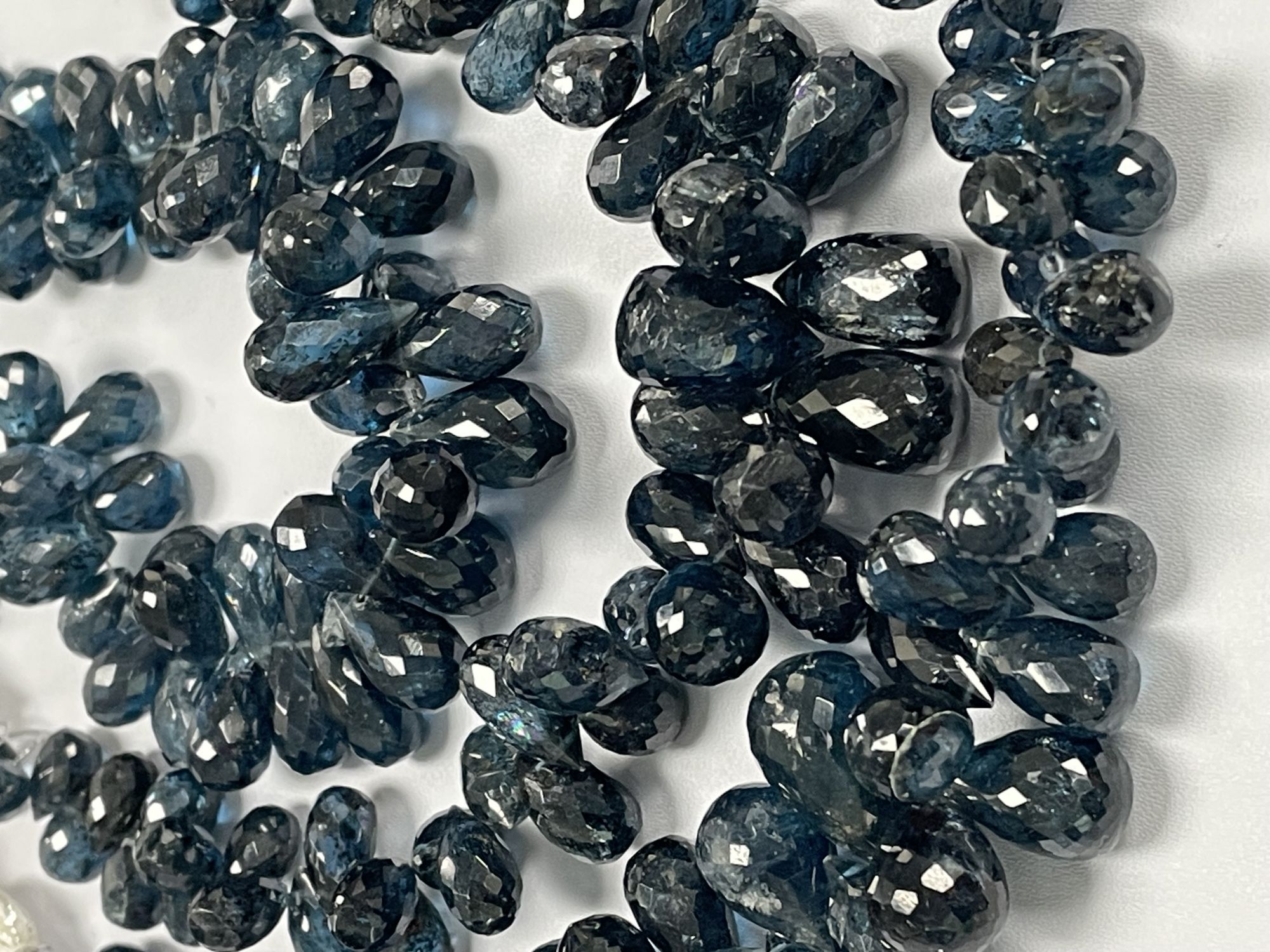 Teal Kyanite Drop Faceted