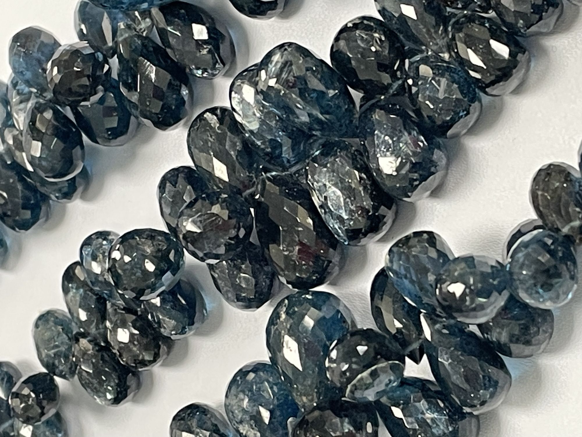 Teal Kyanite Drop Faceted