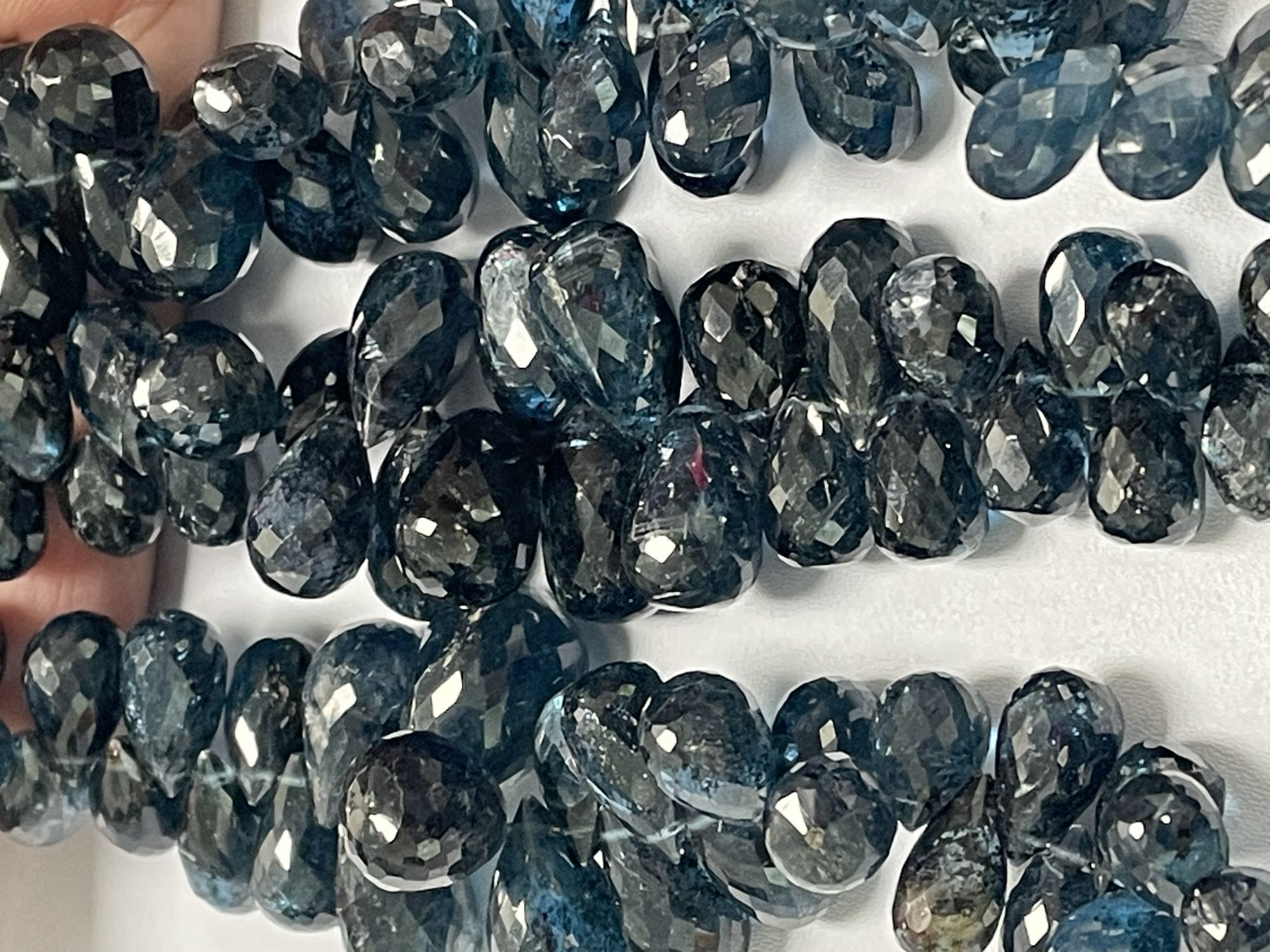 Teal Kyanite Drop Faceted