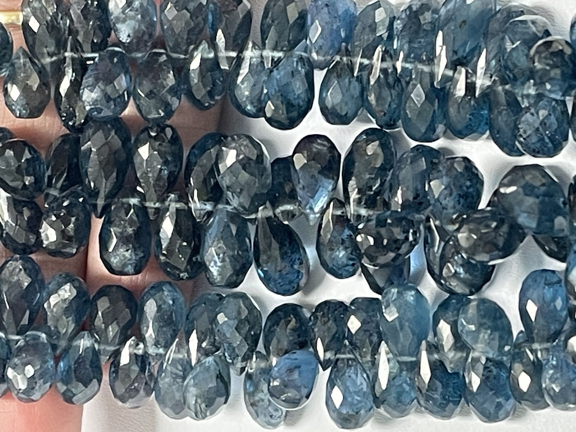 Teal Kyanite Drop Faceted