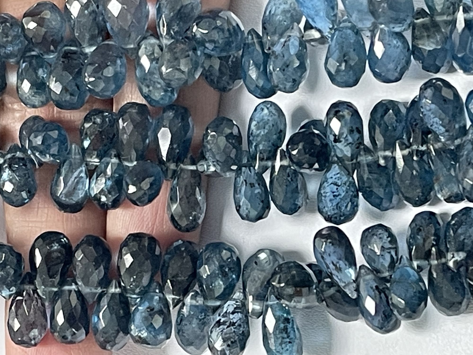 Teal Kyanite Drop Faceted