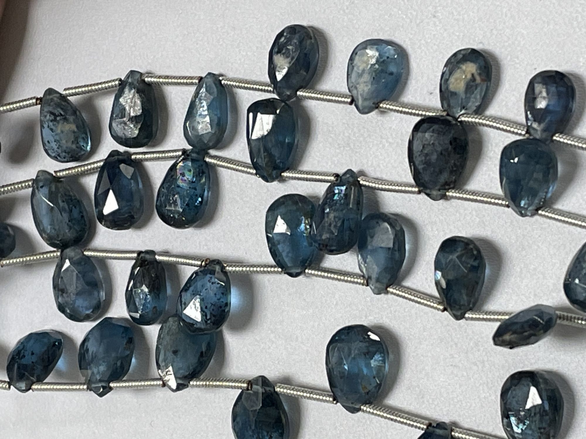 Teal Kyanite Pear Faceted