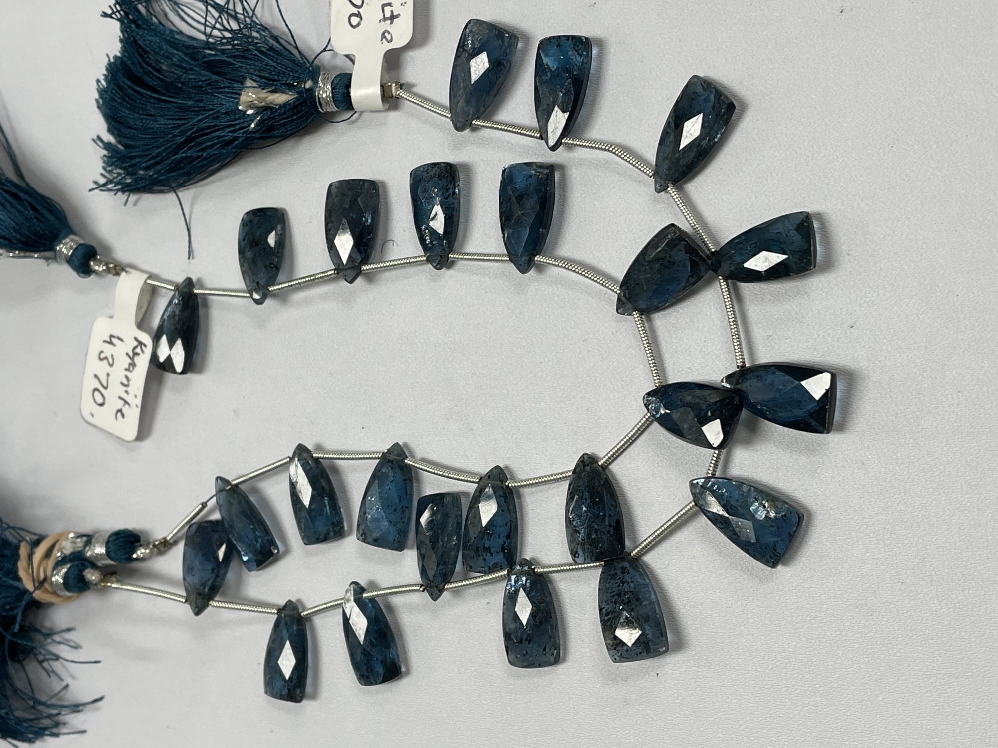 Teal Kyanite Fan Cut Faceted