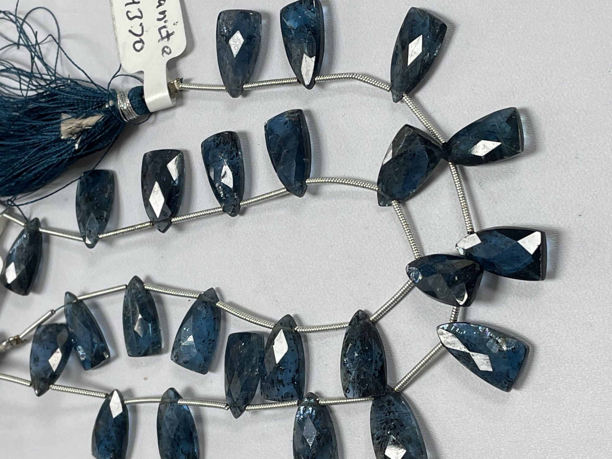 Teal Kyanite Fan Cut Faceted