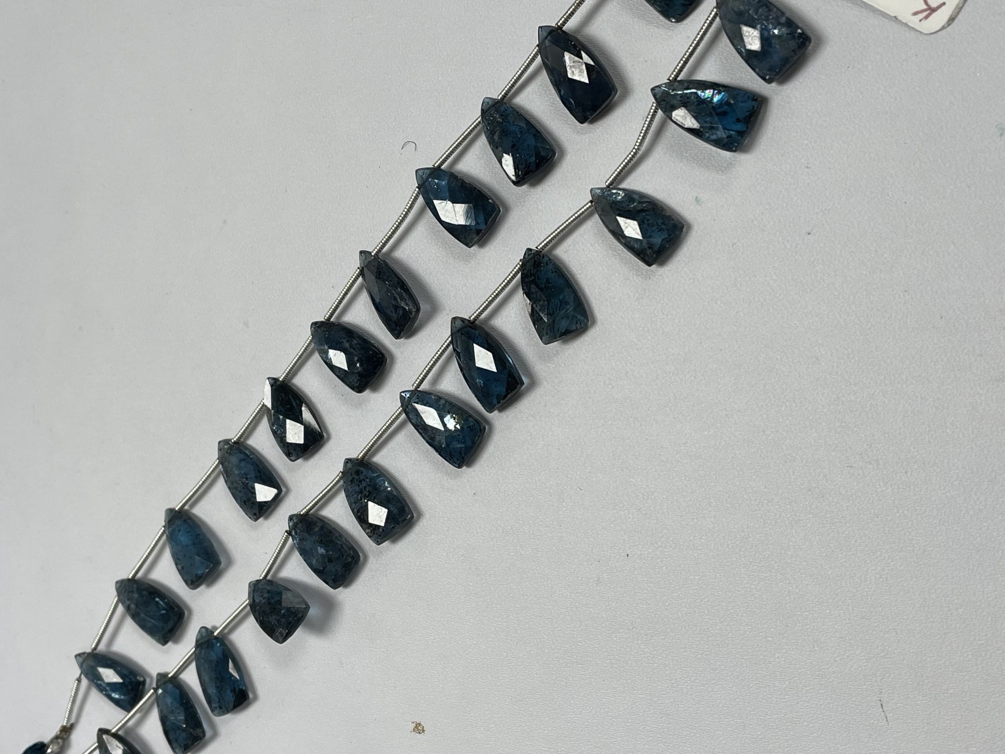 Teal Kyanite Fan Cut Faceted