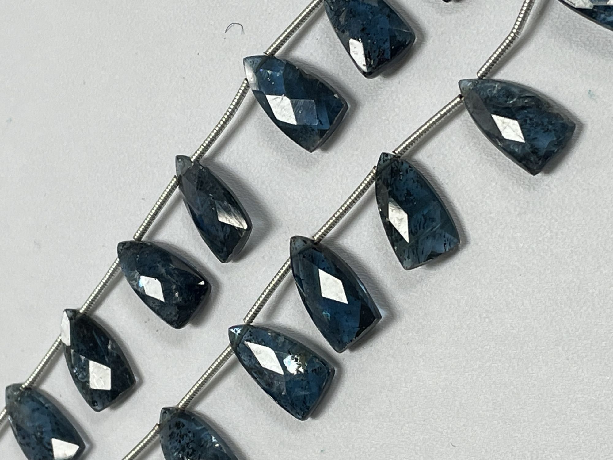 Teal Kyanite Fan Cut Faceted