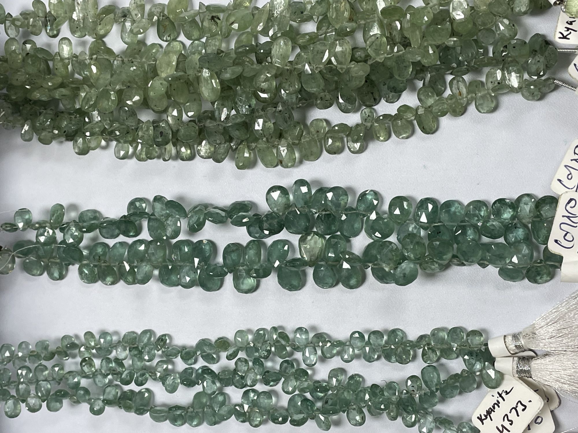Green Kyanite Pear Faceted