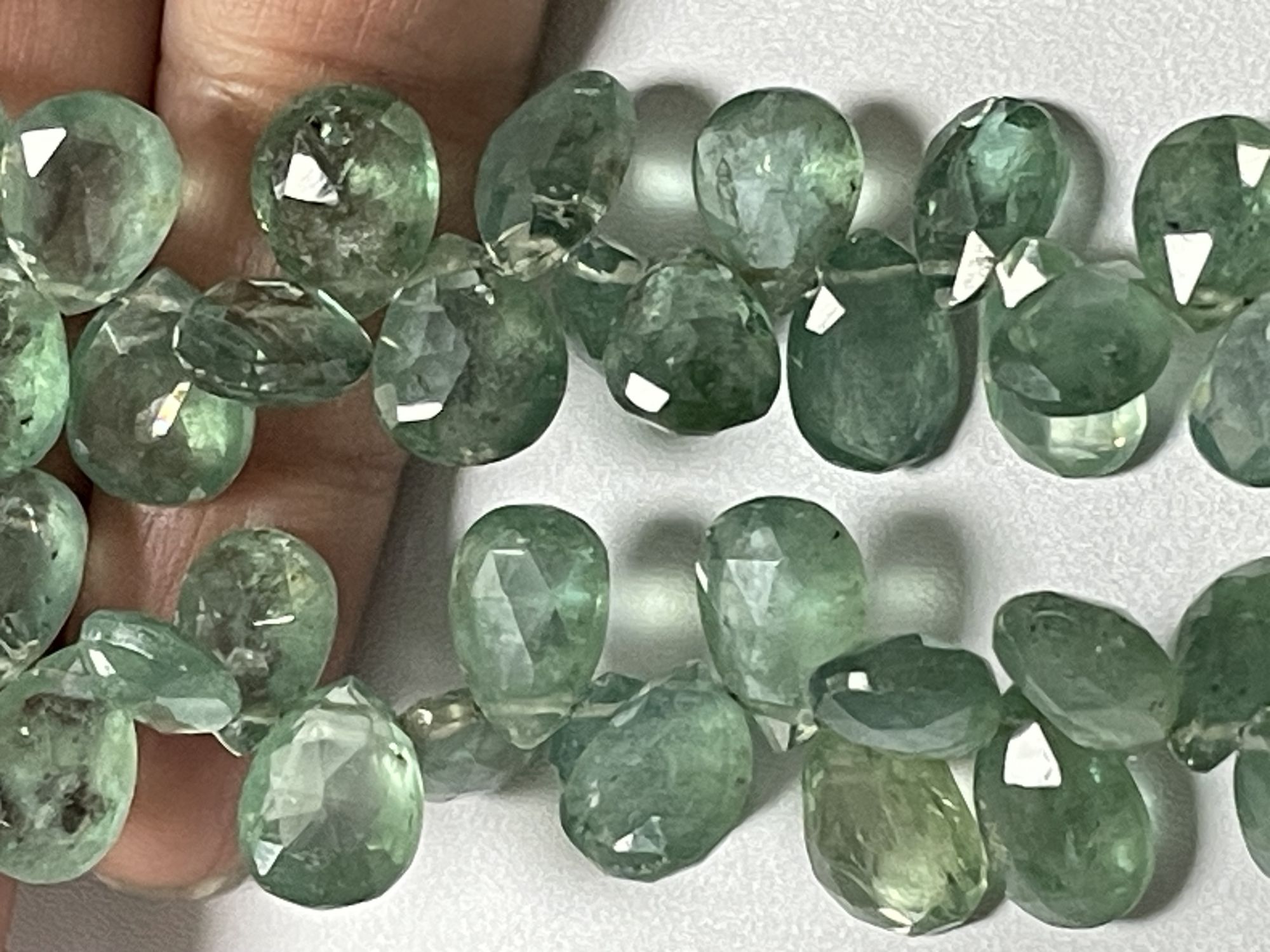 Green Kyanite Pear Faceted