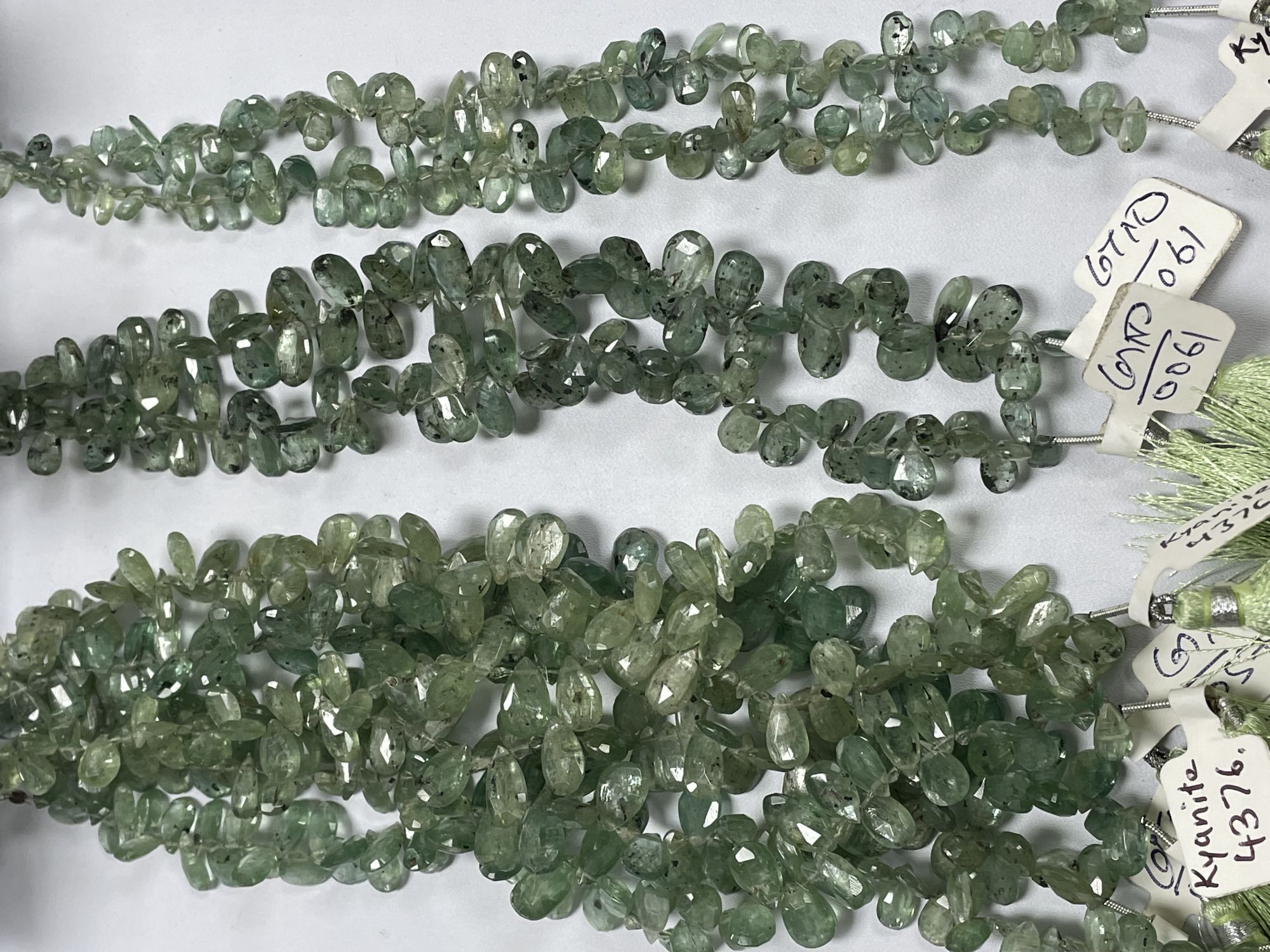 Green Kyanite Pear Faceted