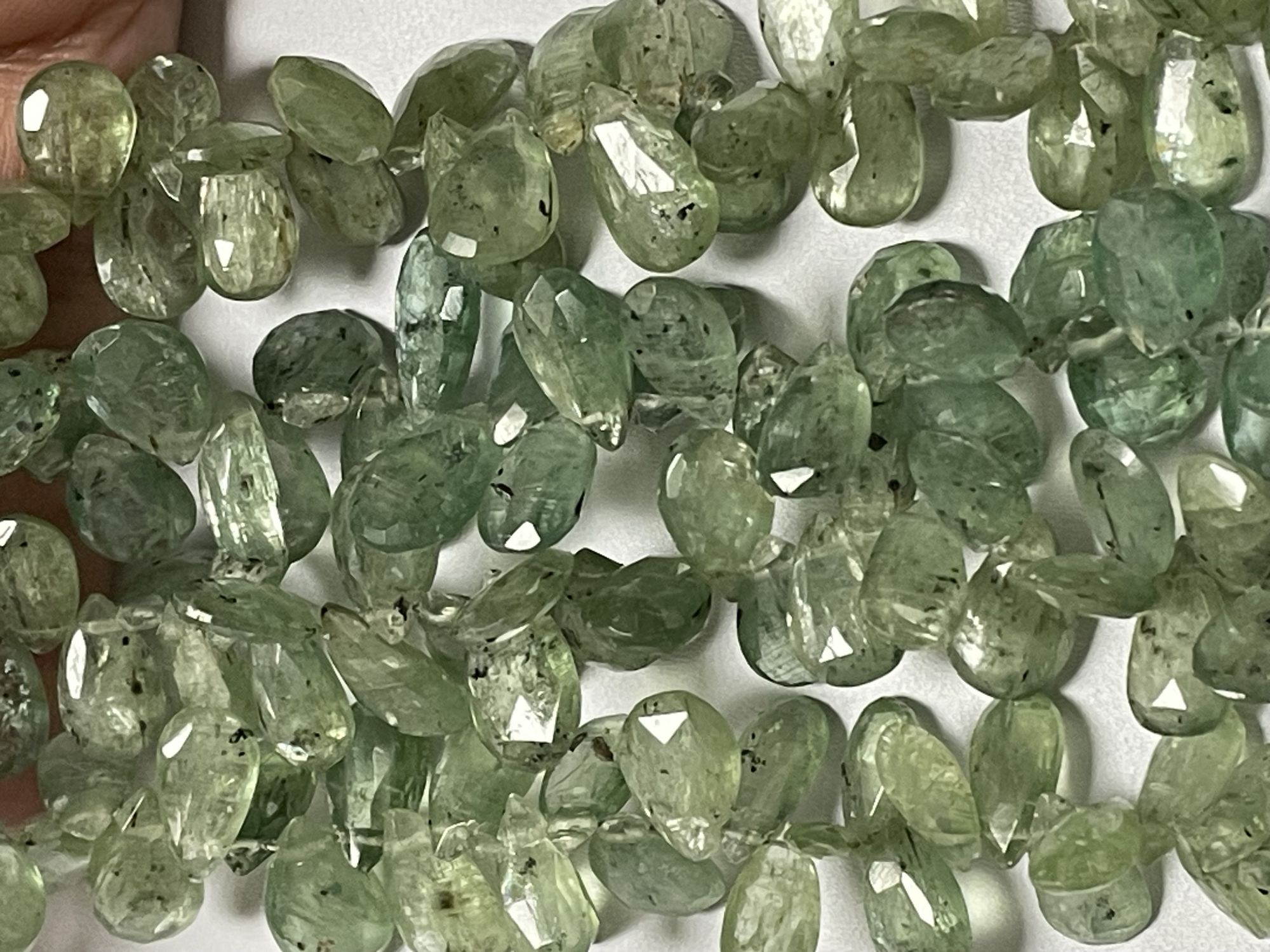 Green Kyanite Pear Faceted
