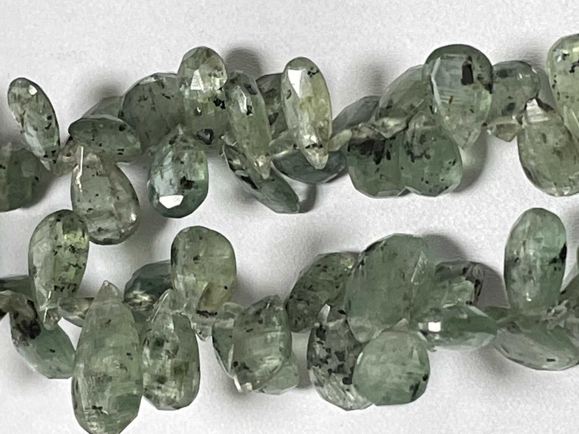 Green Kyanite Pear Faceted