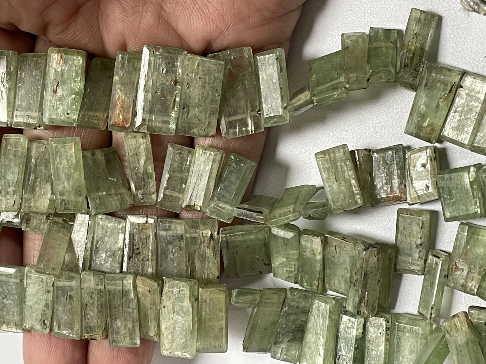 Green Kyanite Rectangle Faceted