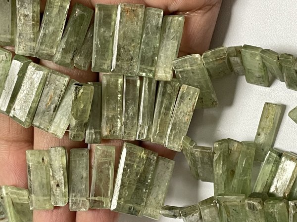 Green Kyanite Rectangle Faceted