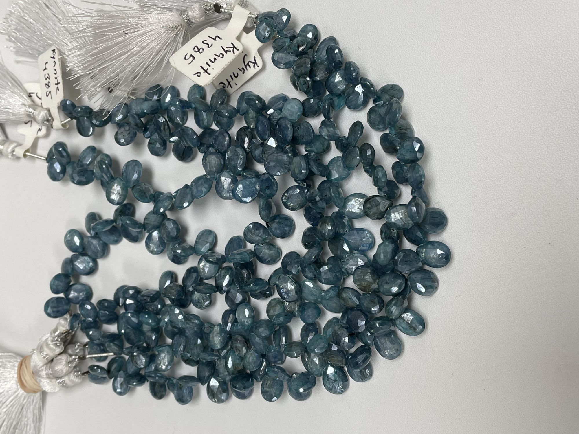 Coated Blue Kyanite Pear Faceted