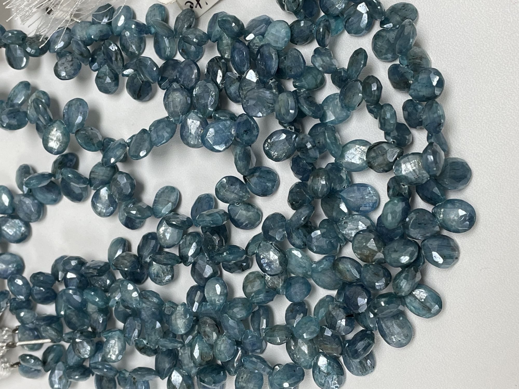 Coated Blue Kyanite Pear Faceted