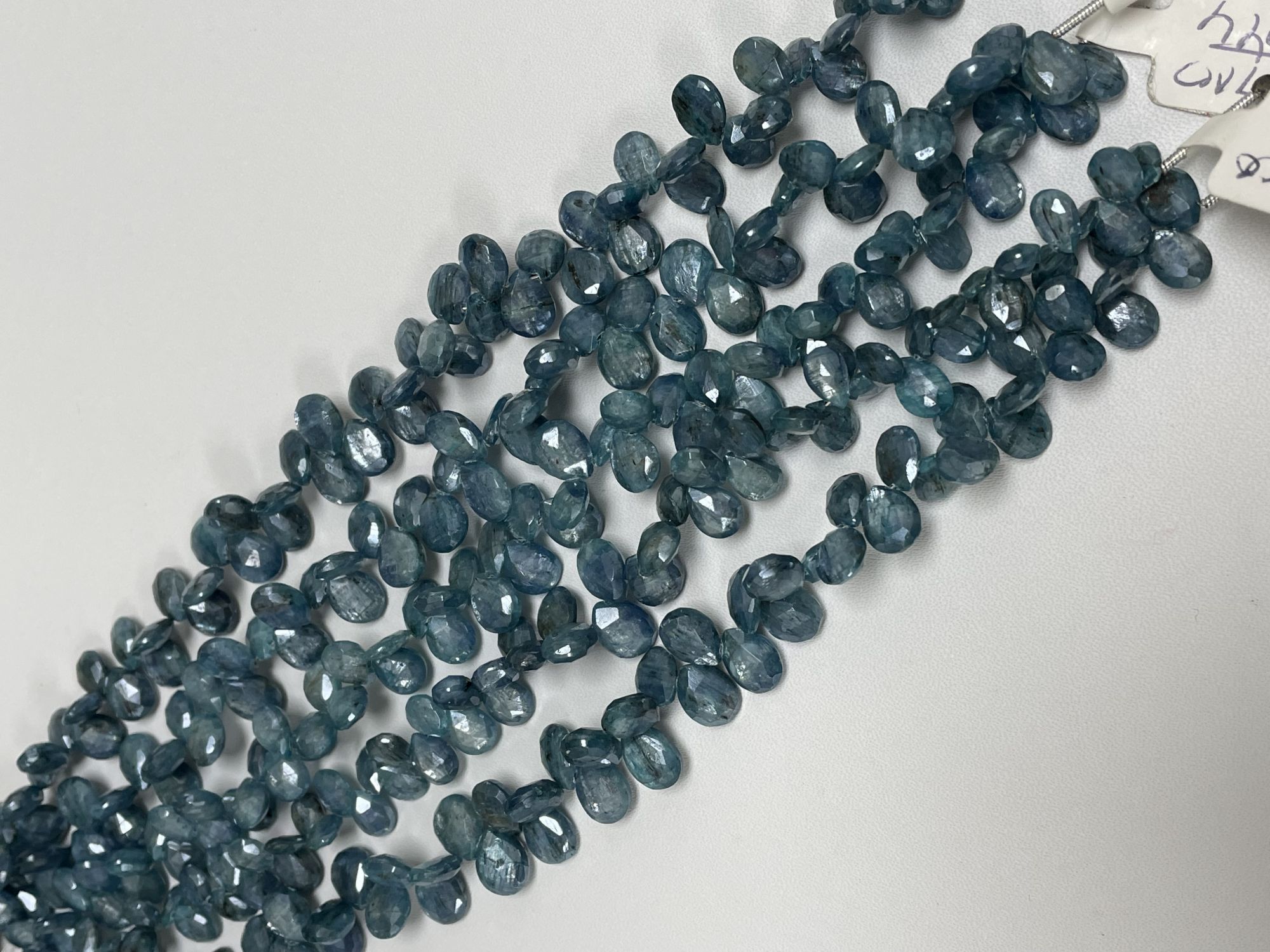 Coated Blue Kyanite Pear Faceted