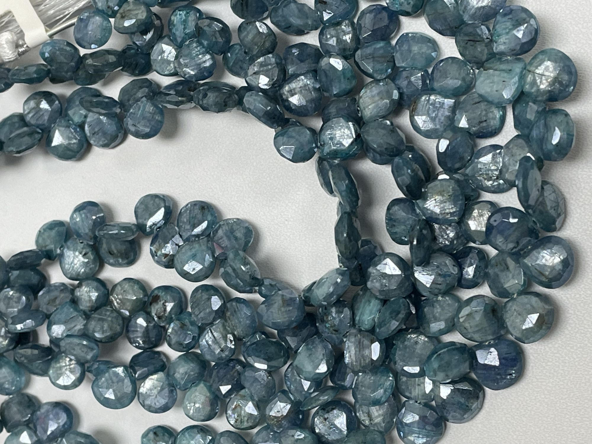 Coated Blue Kyanite Heart Faceted