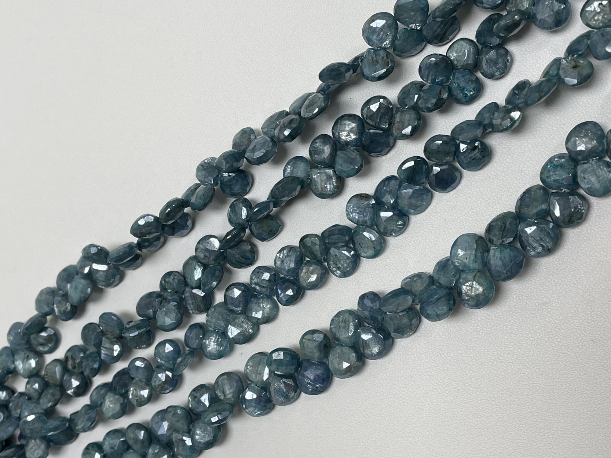 Coated Blue Kyanite Heart Faceted