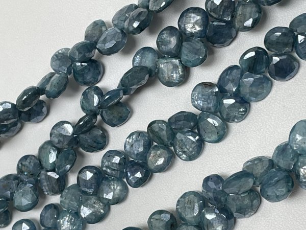 Coated Blue Kyanite Heart Faceted