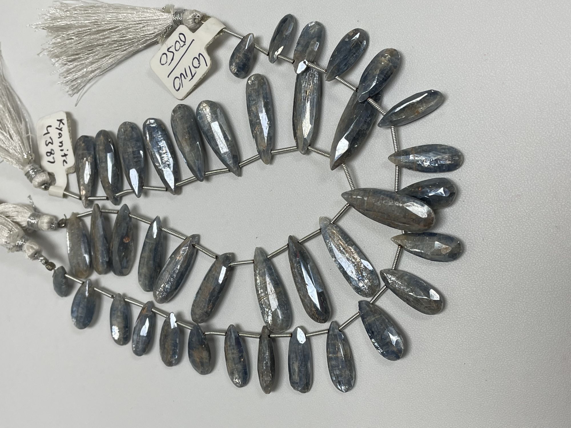 Coated Kyanite Long Pear Faceted