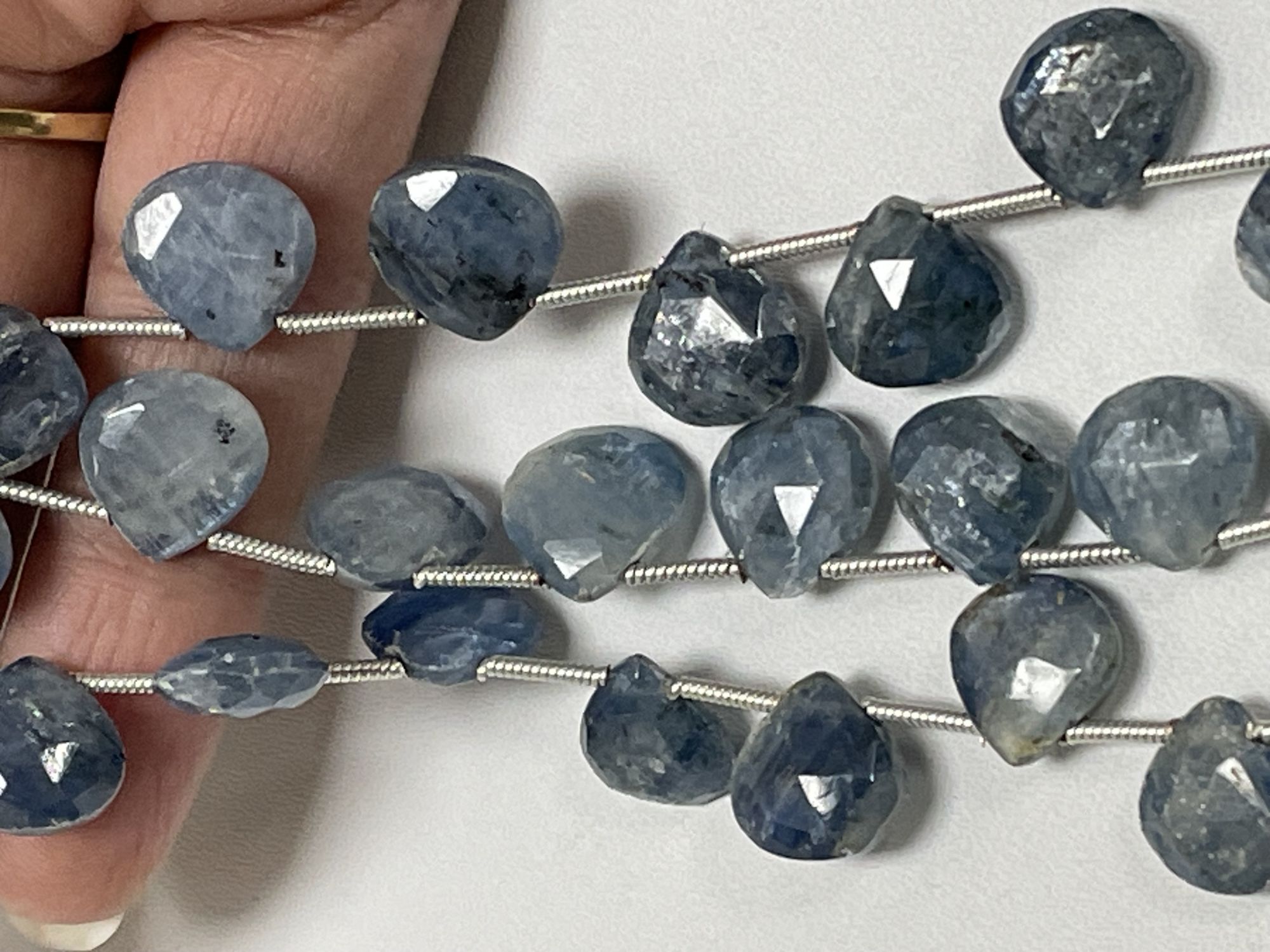 Coated Kyanite Heart Faceted