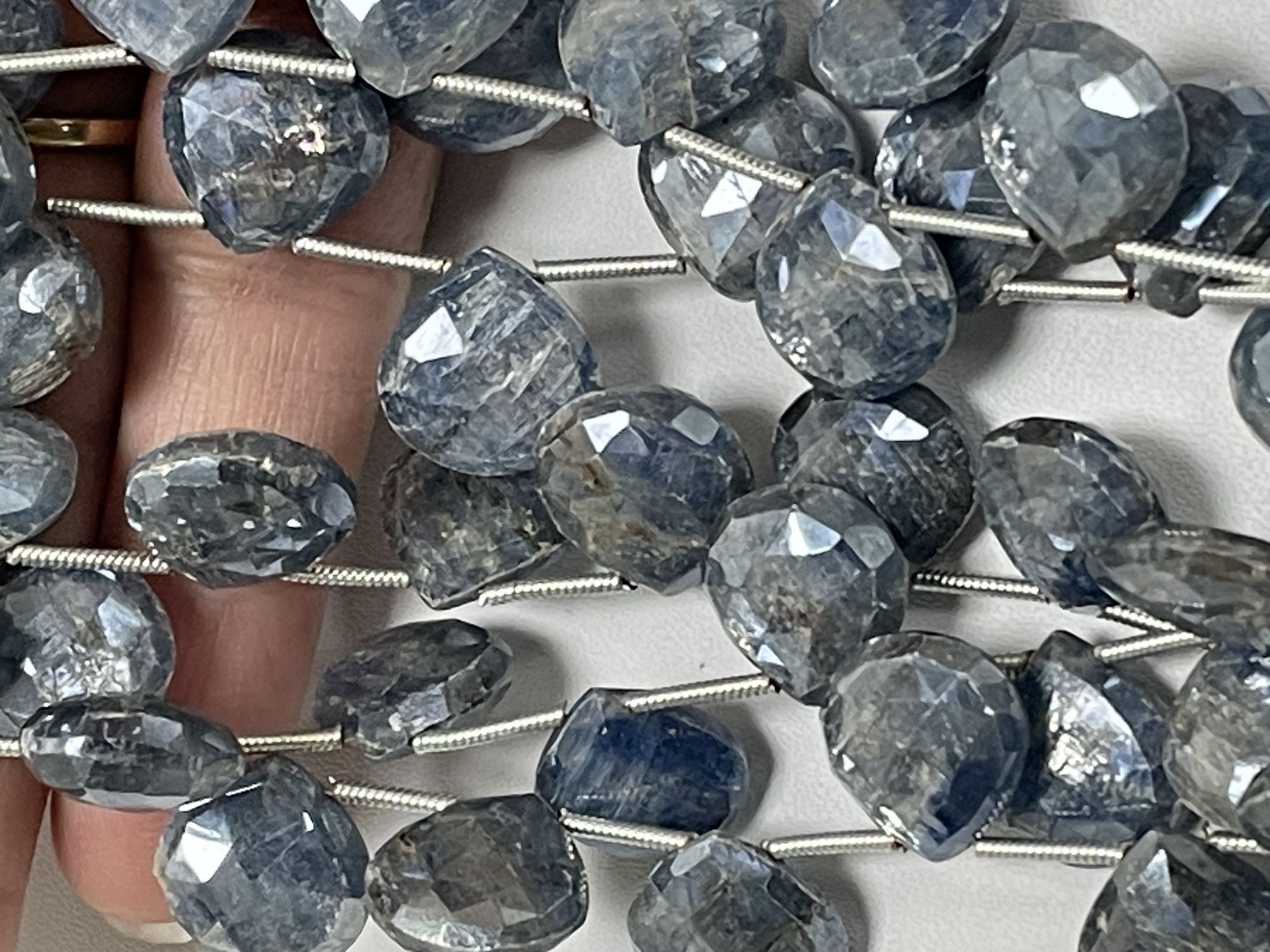 Coated Kyanite Heart Faceted