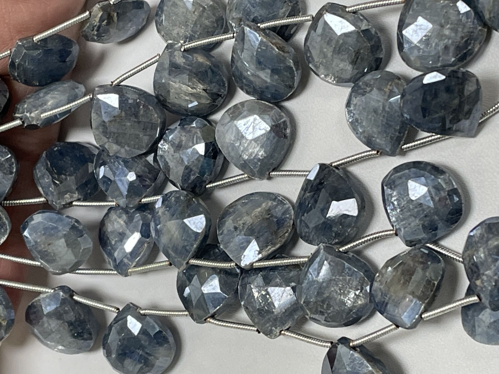 Coated Kyanite Heart Faceted